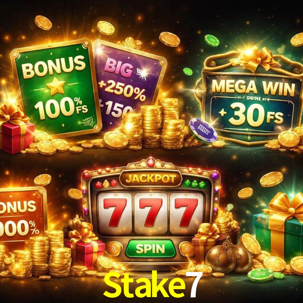 Tipos de bonos Stake7 incluyendo recompensas de bienvenida y promociones continuas