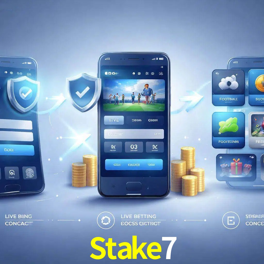 Pasos de acceso a la app Stake7 en pantalla de teléfono móvil